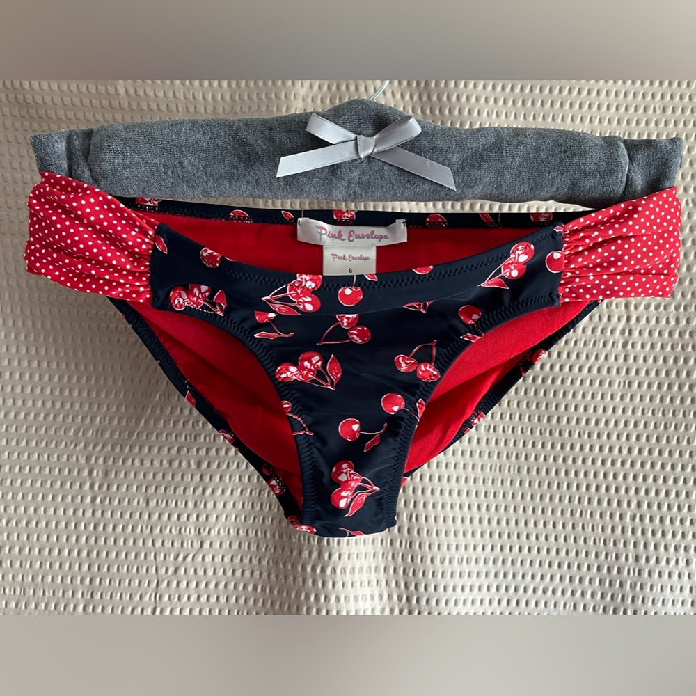 Woman’s cherry print bikini bottom
